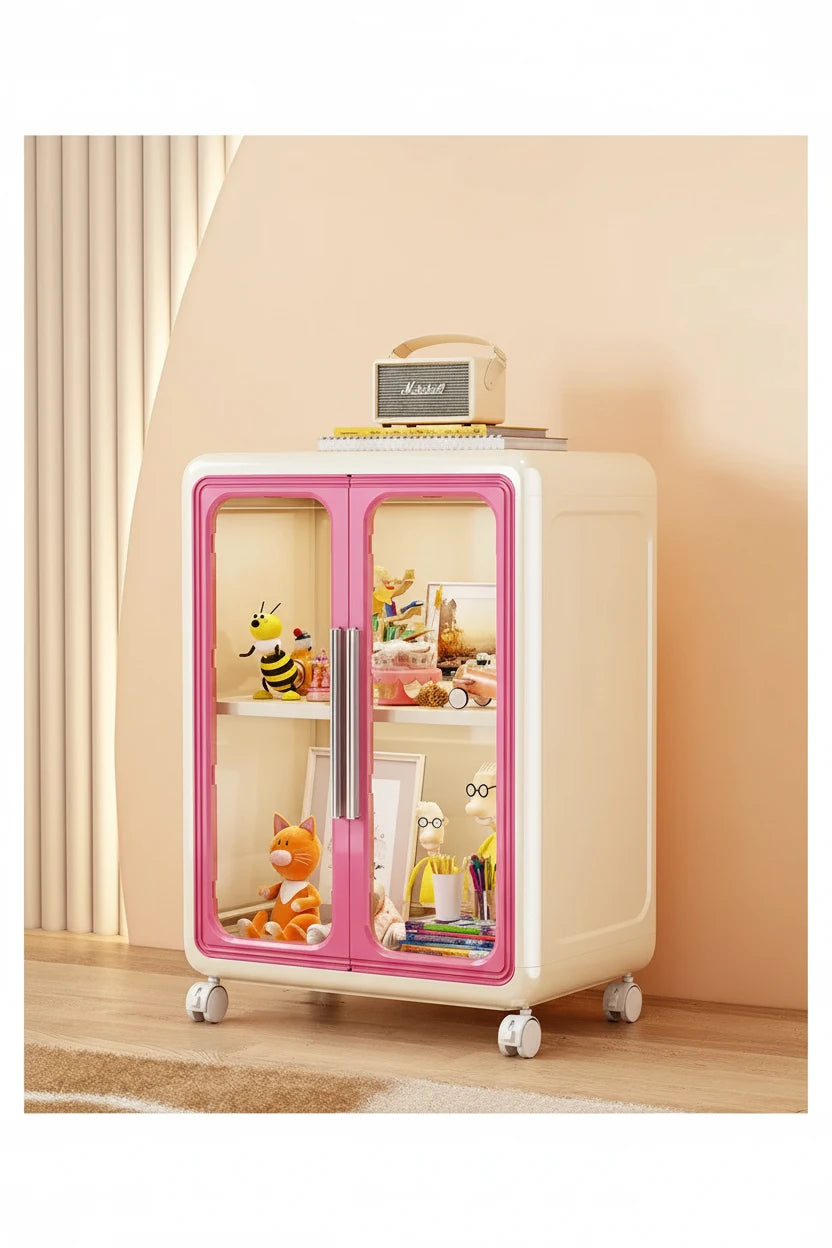 Storage Solutions Subtly Bold Storage Cabinet – Large Capacity Multi-Function Organizer