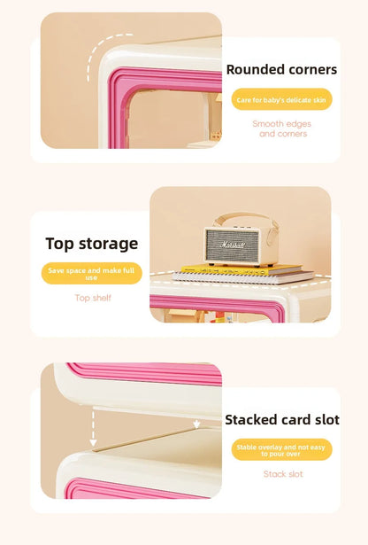 Storage Solutions Subtly Bold Storage Cabinet – Large Capacity Multi-Function Organizer