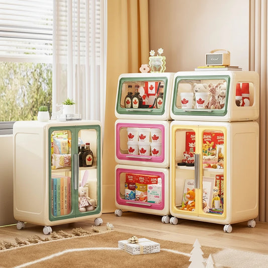 Storage Solutions Subtly Bold Storage Cabinet – Large Capacity Multi-Function Organizer